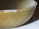 Concrete Artisan Bowl • Gold accent