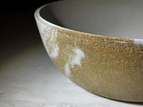 Concrete Artisan Bowl • Gold accent