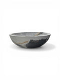 Concrete Artisan Bowl • Black + Gold accent