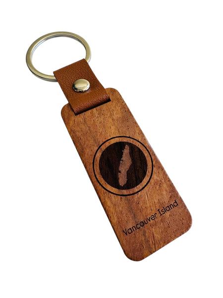 Vancouver Island Wooden Keychain