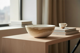 Concrete Artisan Bowl • Gold accent