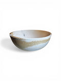 Concrete Artisan Bowl • Gold accent