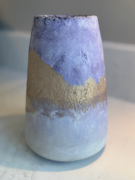 Artisan Candle Vase • Gold Amethyst