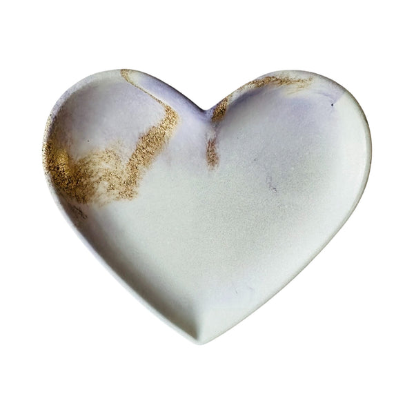 Heart Tray in Lavender Gold