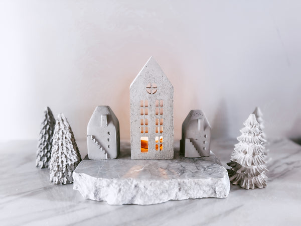 Concrete Holiday Decor Set 7 pc