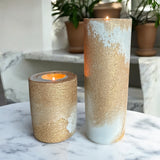 Gold Fusion Concrete Pillars