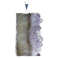 Pendant - Amethyst Slice (electroplated)